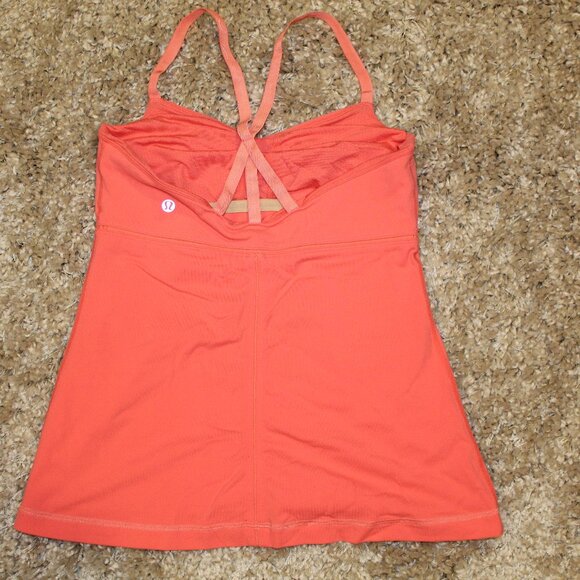 Coral Lululemon Y-Back Tank Top - Picture 2 of 3